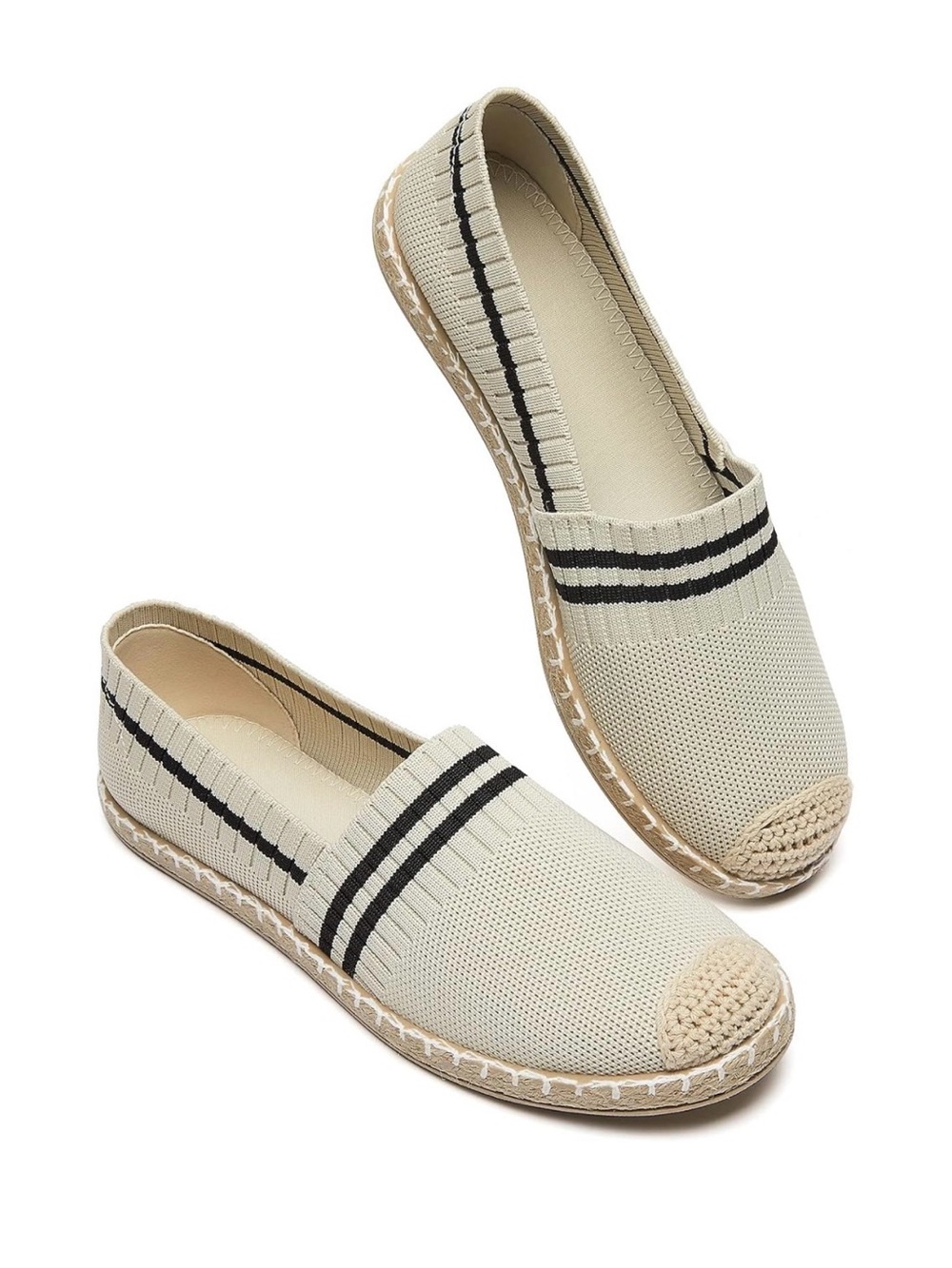 NWT! Women’s Casusl Knit Espadrilles Breathable Flat Mesh Slip on Shoes Size 7